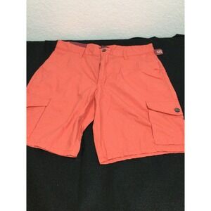 Merona Mens Cargo Shorts Coral Size 36 Cotton Flat Front size 36‎